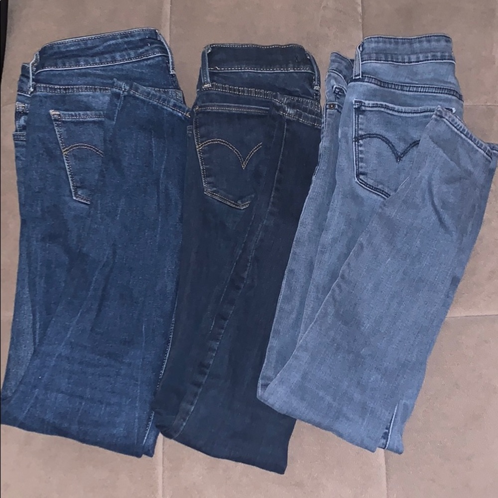 3 pairs levi’s jeans 710 711